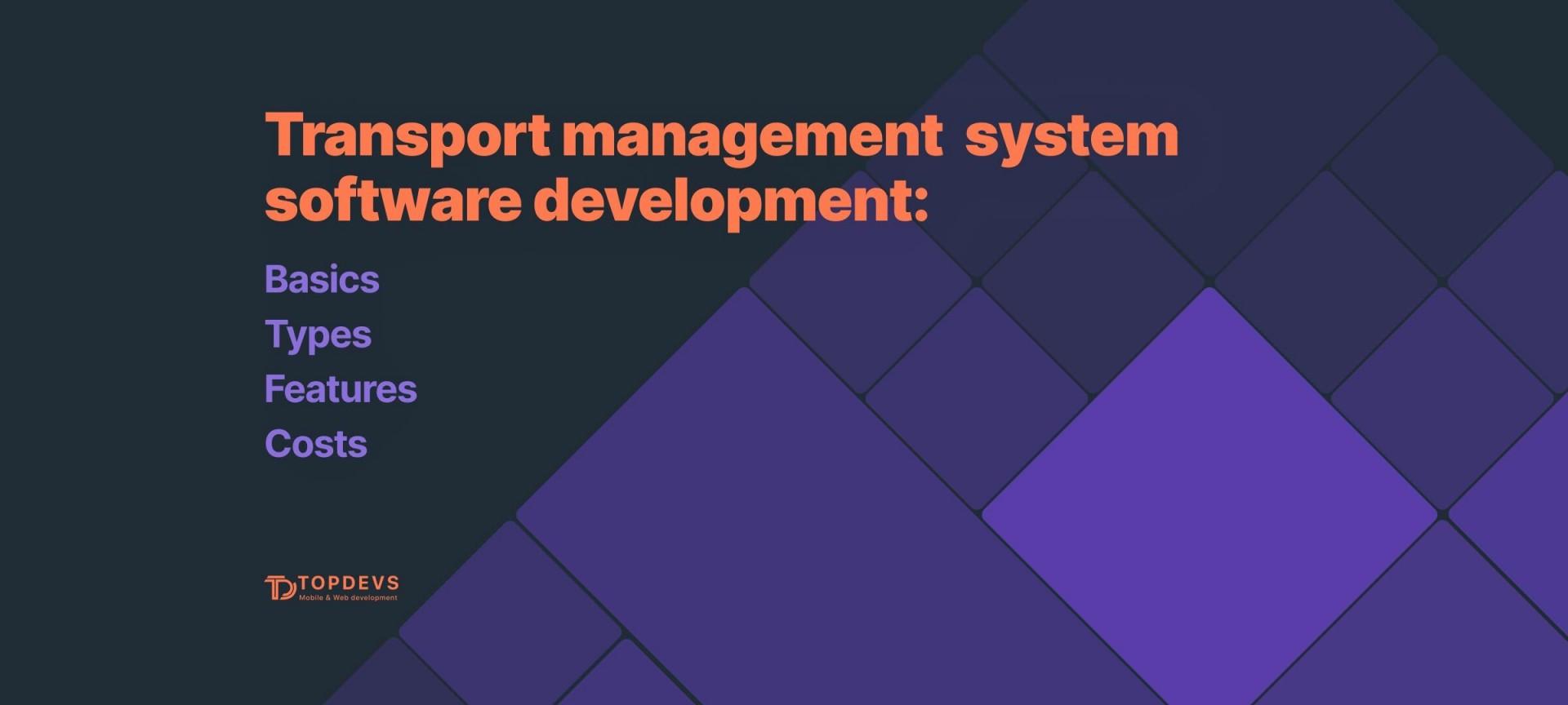 Transport Management System (TMS Software) Development: Basics, Types, Features & Costs
