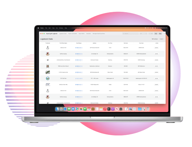 Logbook, A macOS application that helps golf club administrators to fill and maintain internal content on a remote database.