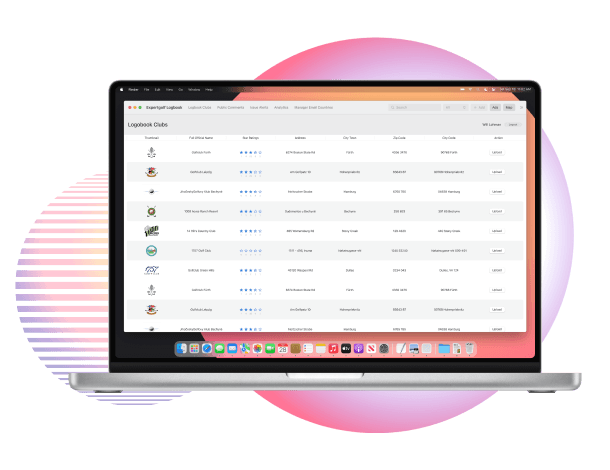 Logbook, A macOS application that helps golf club administrators to fill and maintain internal content on a remote database.