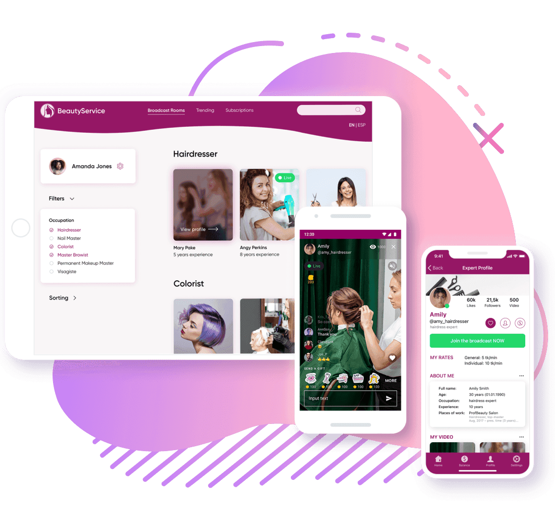 Beauty Streaming Service, A beauty streaming service connecting beauty industry experts with their fans via special subscriptions to learn from the best.