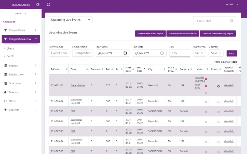 Dancebug: A Dancing Competition Scoring App 